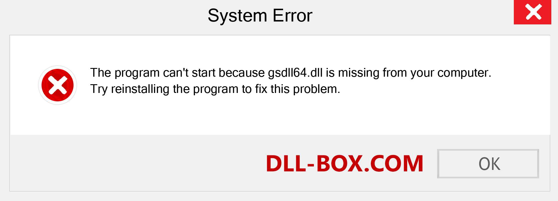  gsdll64.dll file is missing?. Download for Windows 7, 8, 10 - Fix  gsdll64 dll Missing Error on Windows, photos, images